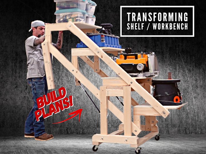 Transforming Shelf /Workbench DIGITAL Plans product image (1)