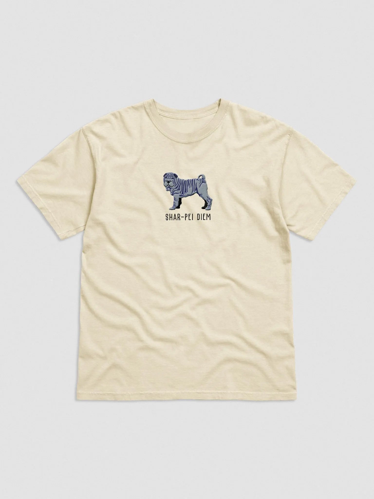 Shar-Pei Diem T-Shirt(Embroidered) of a Chinese Shar-Pei(Blue) product image (4)