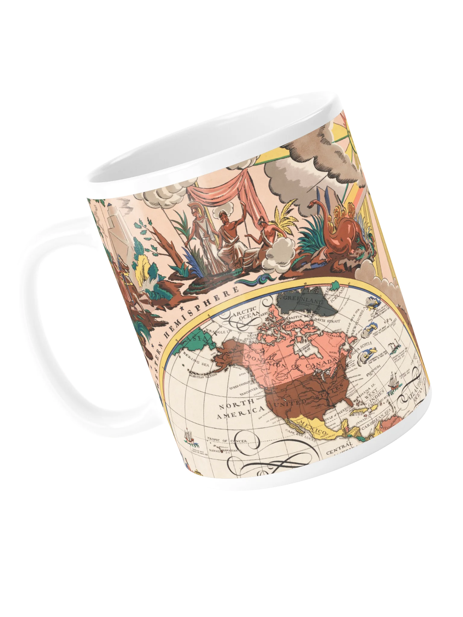 Vintage World Map Glossy Mug product image (5)