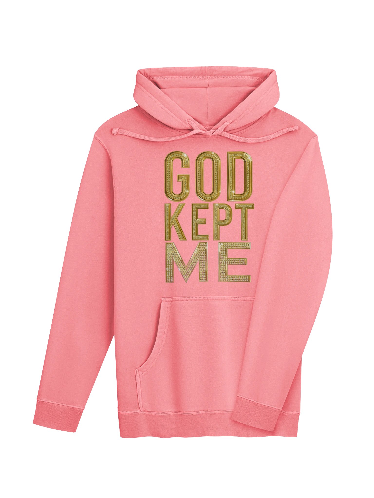 GOD KEPT ME Gold-Diamond Hoodie product image (4)