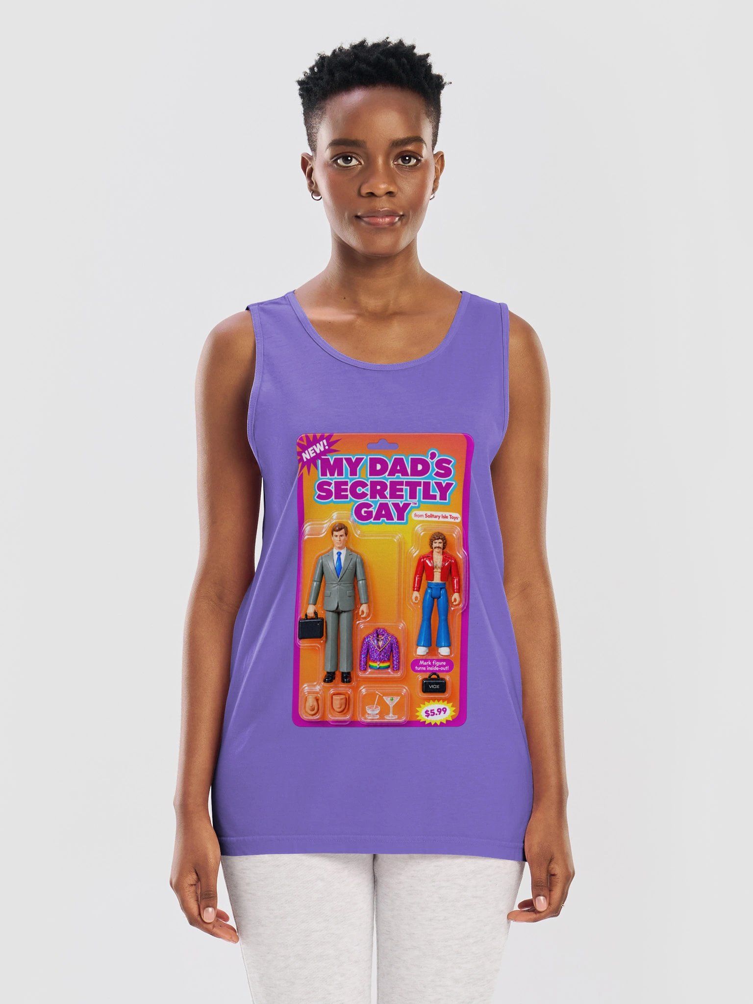 666 Toys | My Dad's Secretly Gay | Comfort Colors Unisex Garment-Dyed Tank Top product image (12)