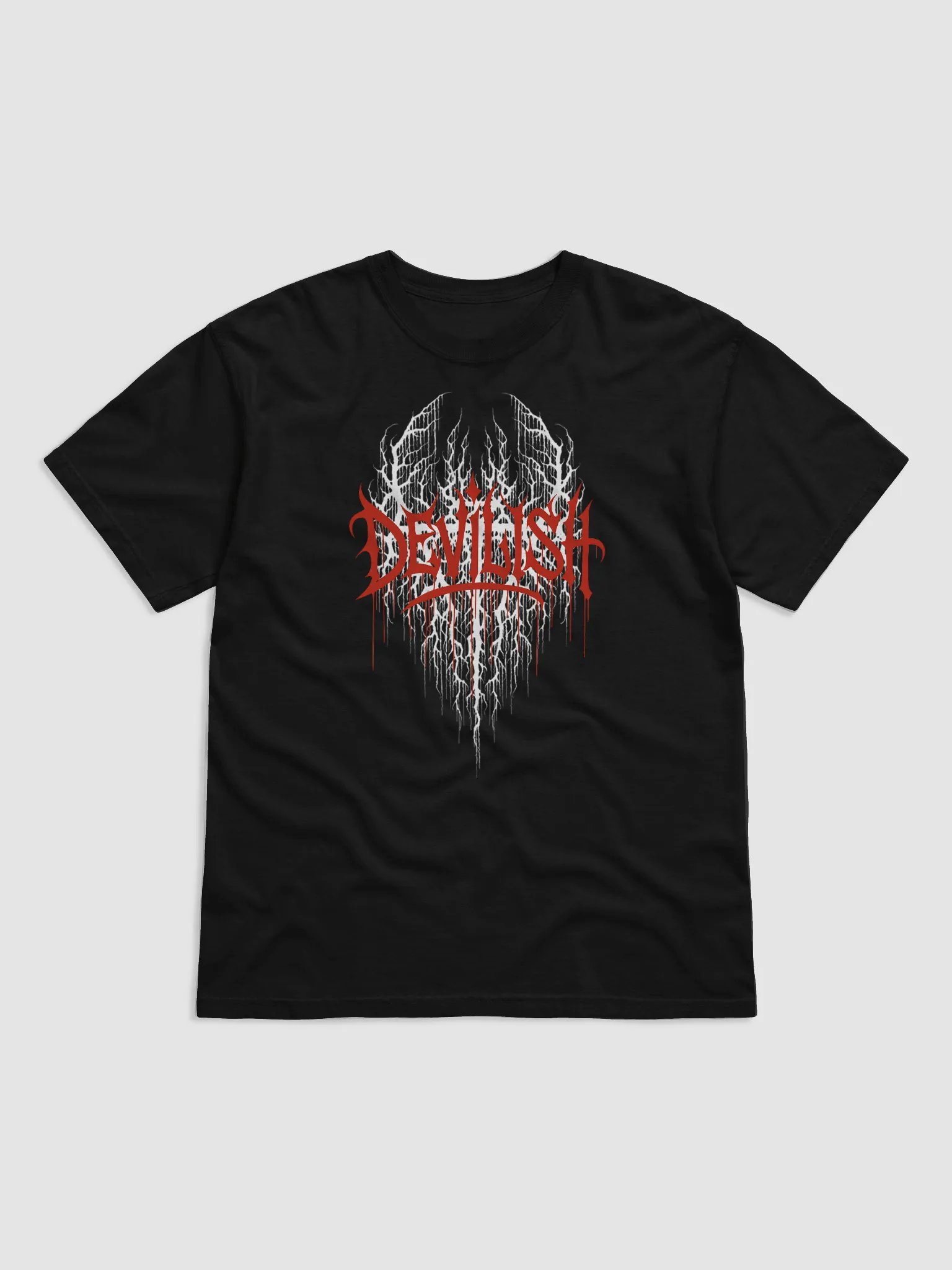 Devilish Graphic Grunge Tee - Blood Red product image (2)