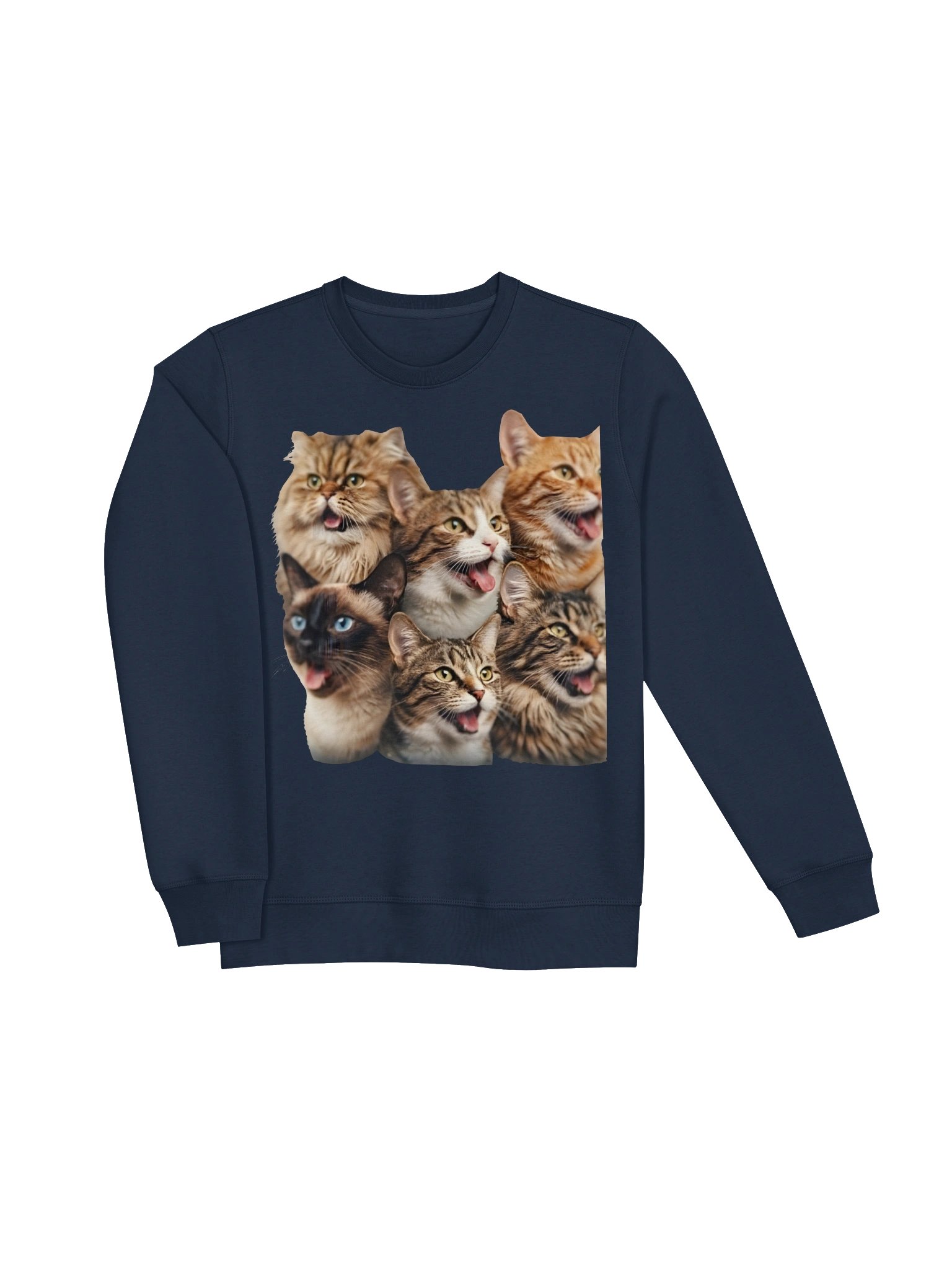 Playful & Direct: Silly Cats Collage Crewneck Sweatshirt product image (19)