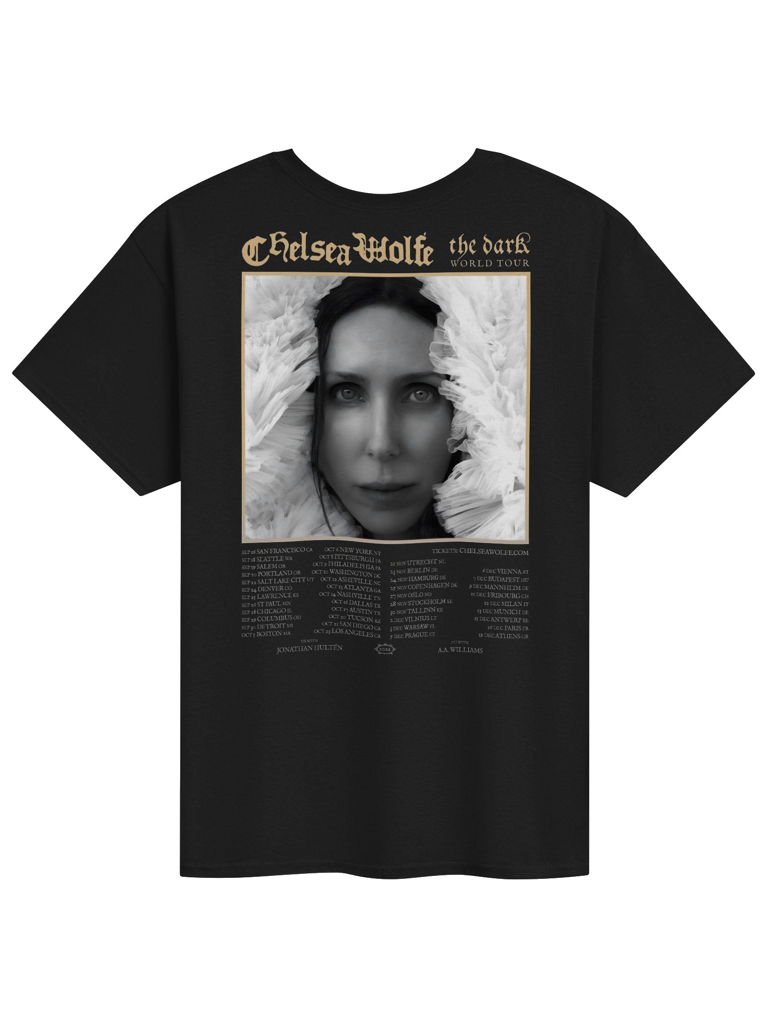 Chelsea Wolfe The Dark Tour 2026 Merch T-Shirt product image (2)