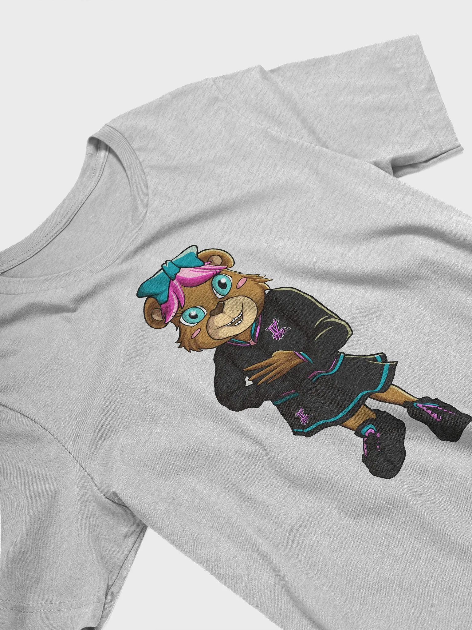Standing Girl Bear Bella+Canvas Supersoft Grey T-Shirt product image (3)