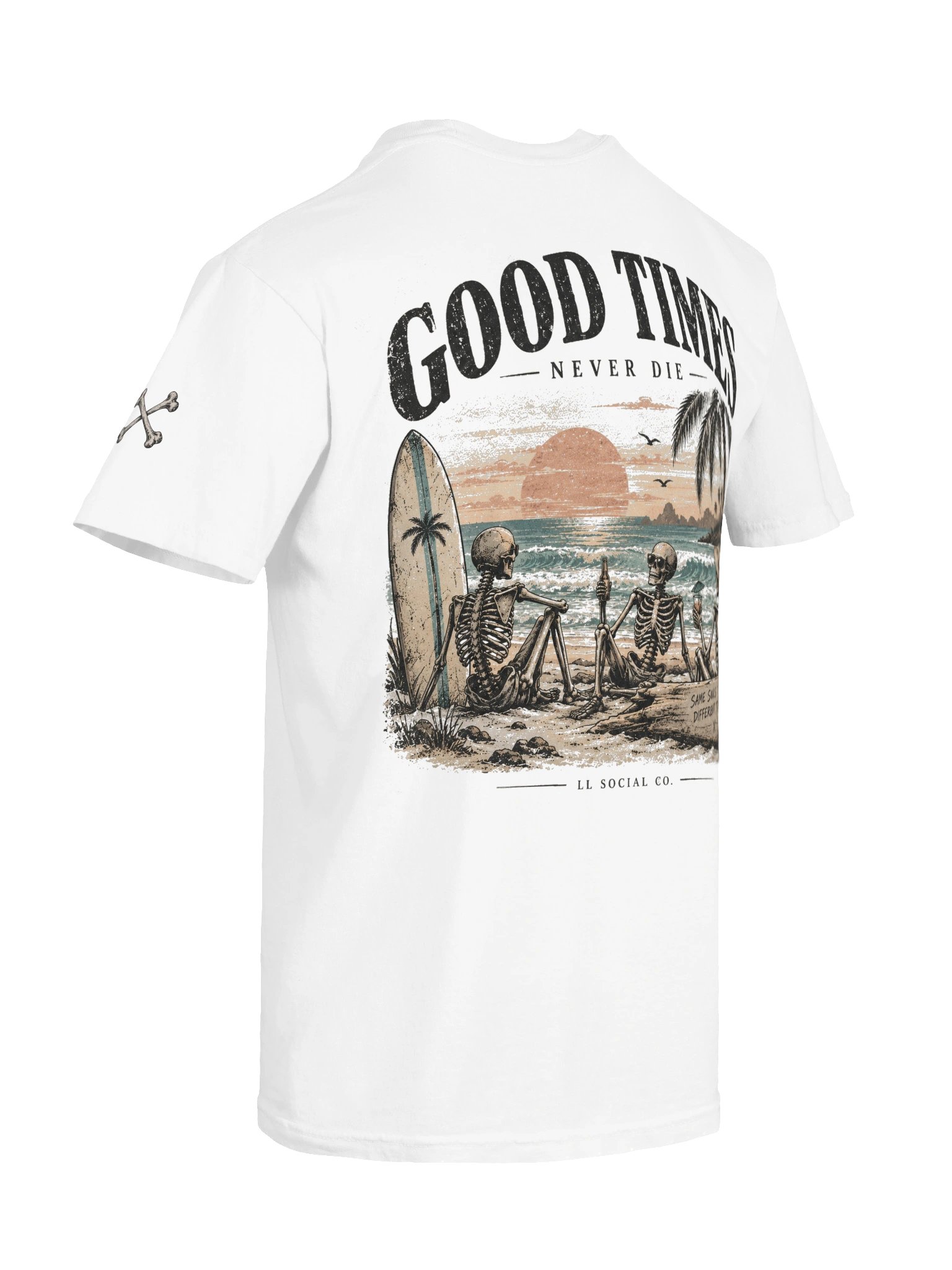 Good Times Never Die Comfort Colors Tee — Coastal Skellie Edit product image (8)
