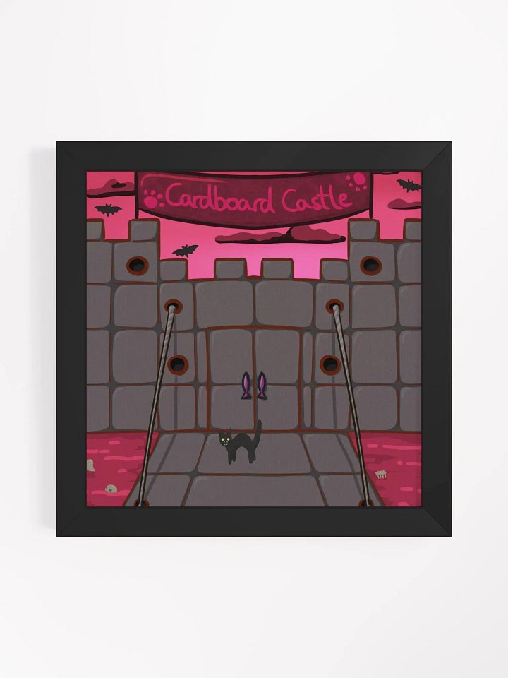 Spooky/Halloween Cardboard Castle Framed Picture product image (1)