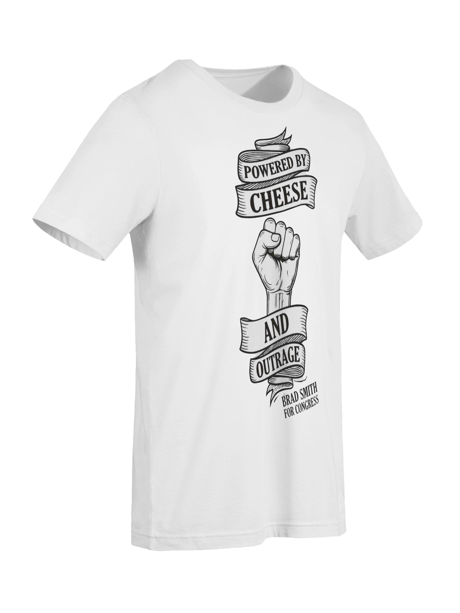 Retro Powered by Cheese and Outrage Tee product image (9)