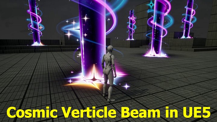 Cosmic Vertical Beam in Unreal Engine 5 Niagara product image (1)