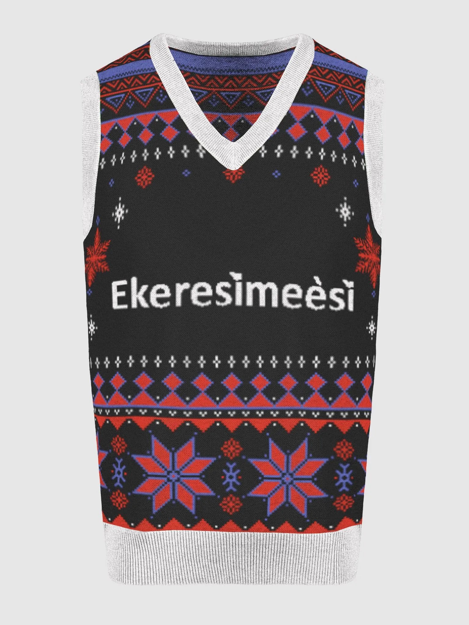 Ekeresìmeèsì Knitted V-Neck Vest product image (3)