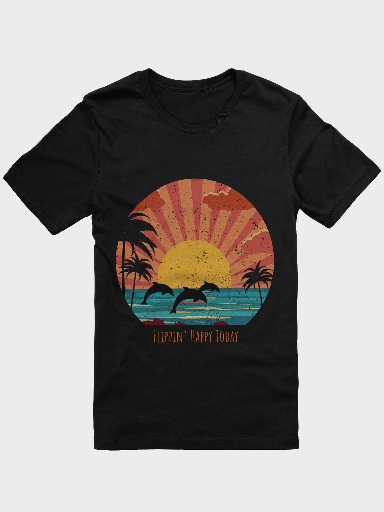 Flippin’ Happy Today – Dolphin T-Shirt 🐬 product image (1)