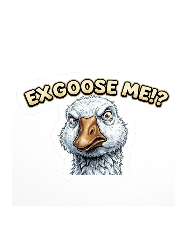 EXGOOSE ME!? Angry Goose Kiss Cut Sticker product image (2)