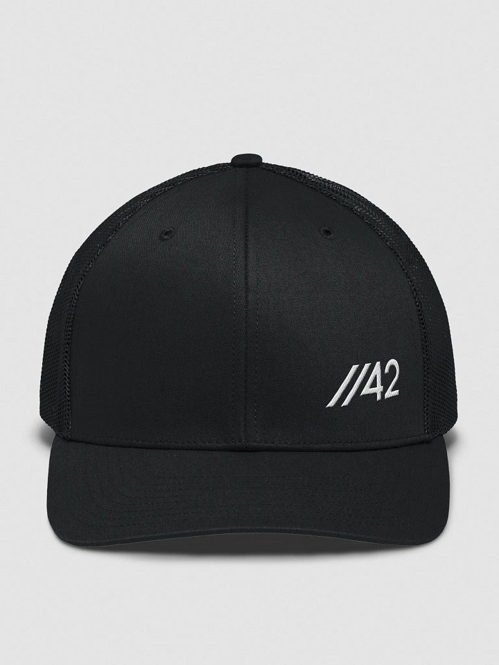 //42 "Trucker" Cap (white thread) product image (2)