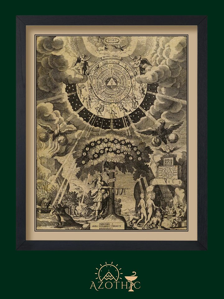 Vintage Alchemical Tree of Life Poster - Celestial Mythology Art product image (1)