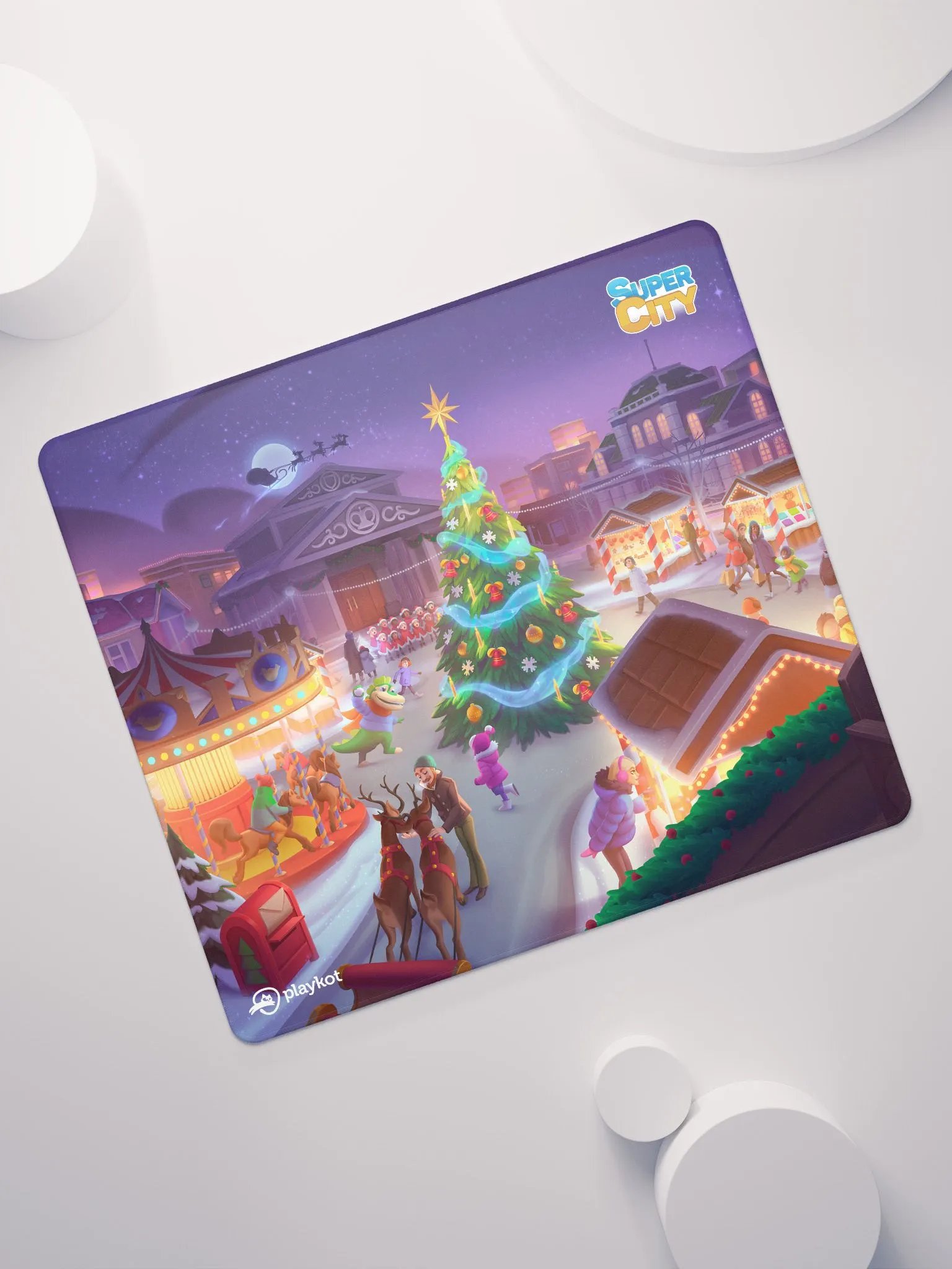 Supercity Christmas Square Gaming Mouse Pad product image (7)