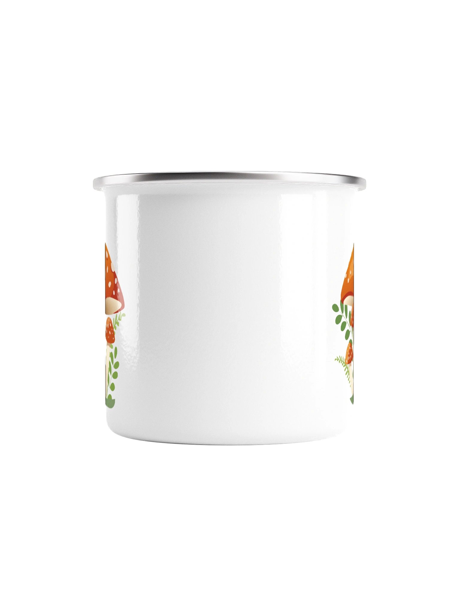 Mushroom Enamel Mug - 12oz Lightweight Tin Cup for Camping, Hiking, and Home - Fungi Design product image (3)