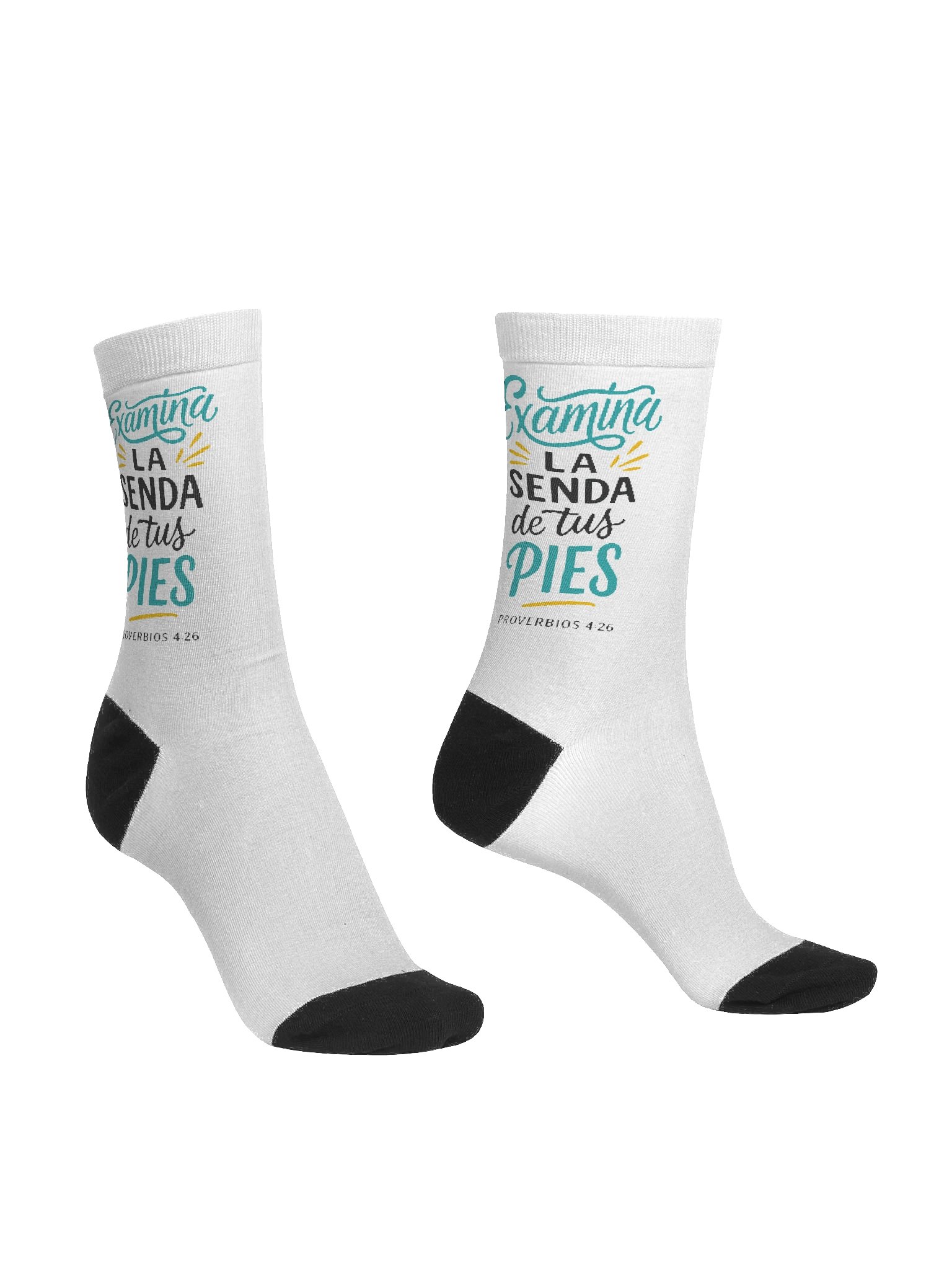 Christian Crew Socks (Spanish Verse) – Proverbs 4:26 product image (3)
