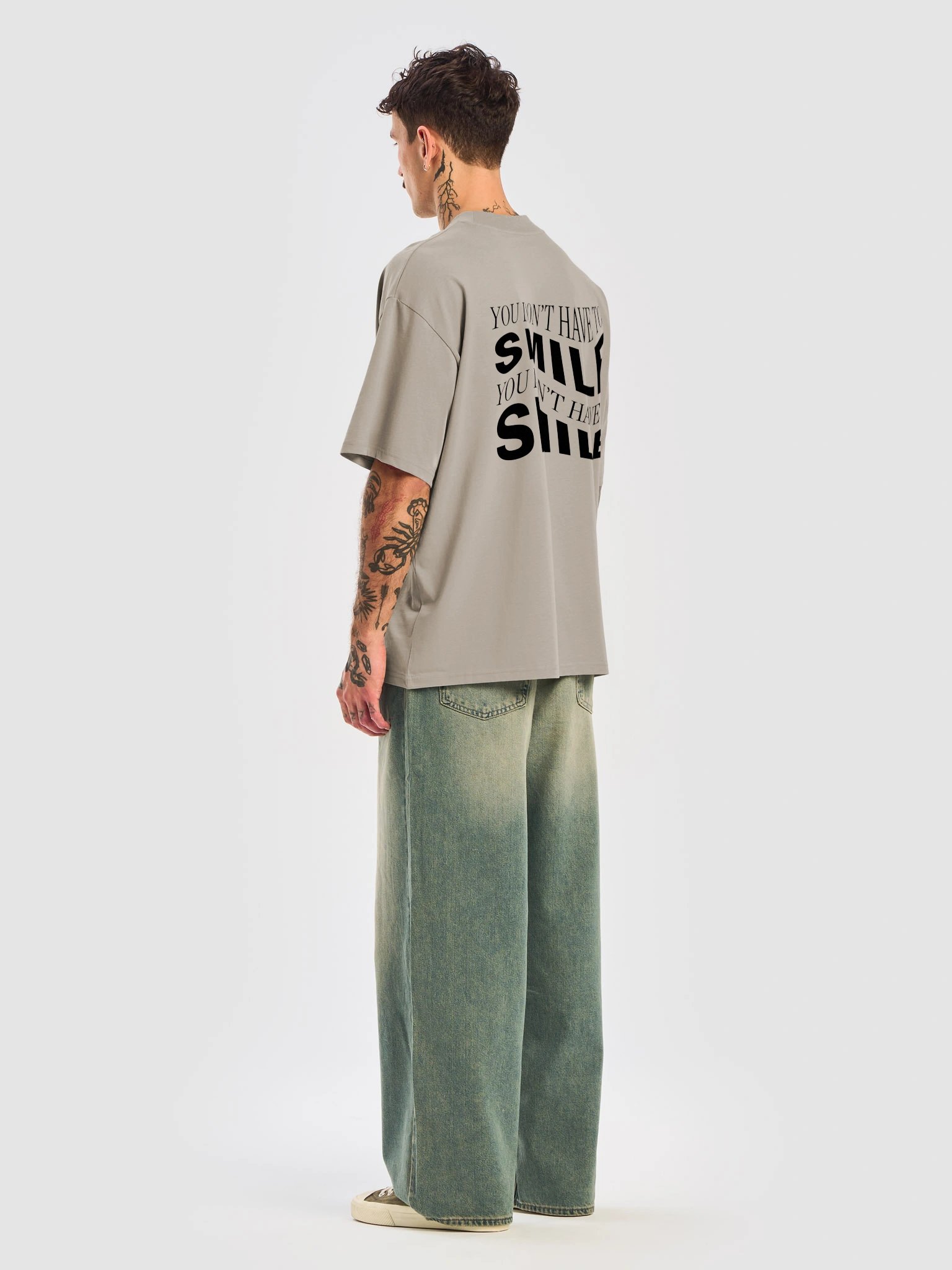 SMILE Organic Oversized Crew-Neck T-Shirt product image (8)
