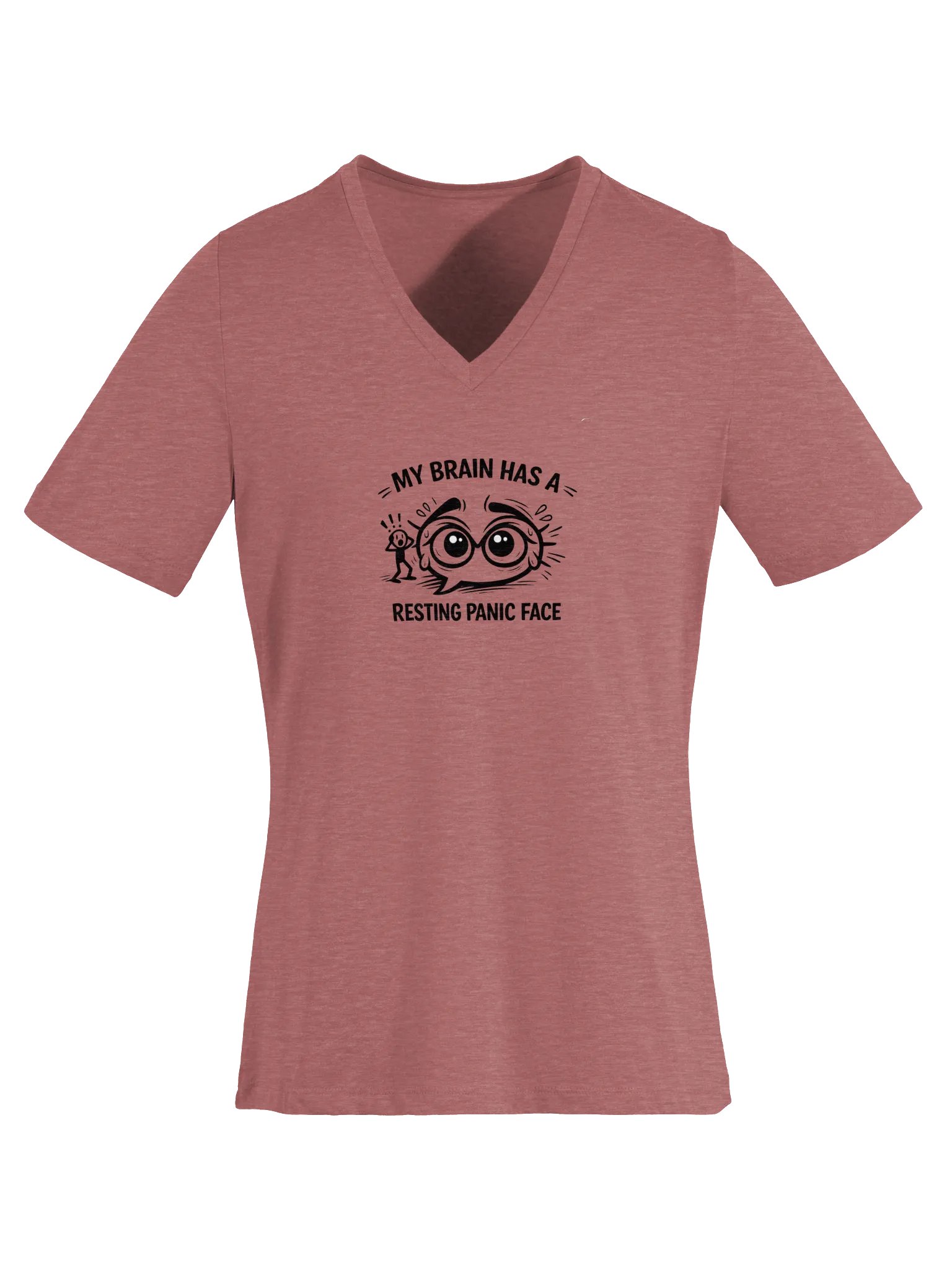 Resting Panic Face V-Neck Tee product image (6)