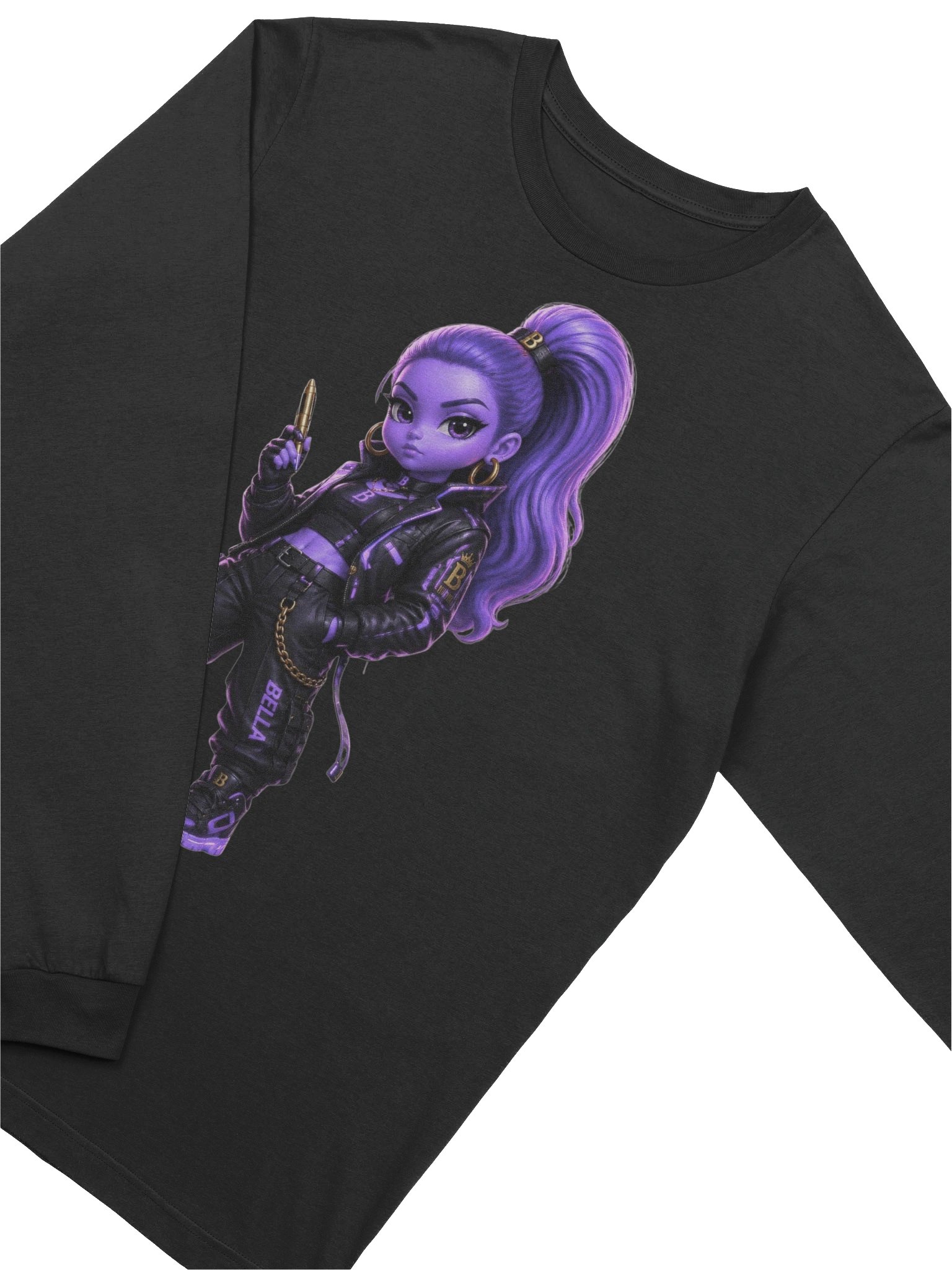 Bella Noir Street — Premium Graphic Longsleeve product image (3)