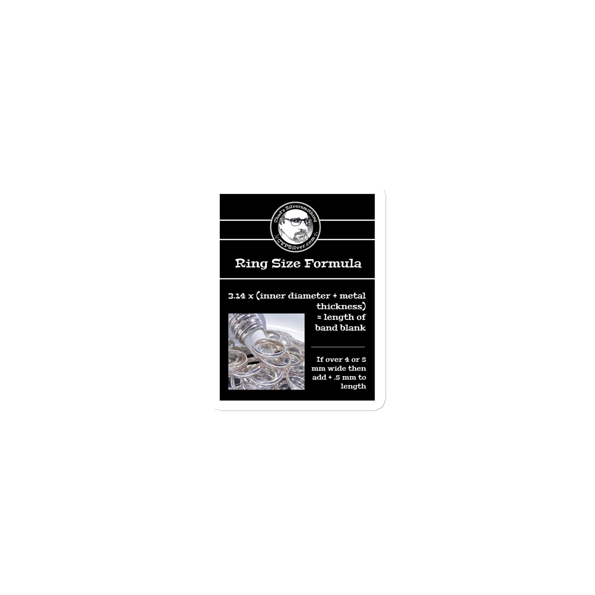 Ring Size Formula Magnet product image (1)