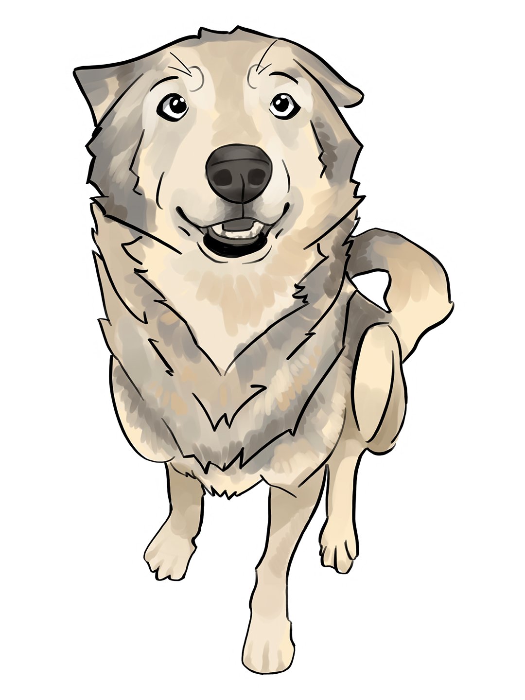 Sitting Wolp Sticker product image (1)