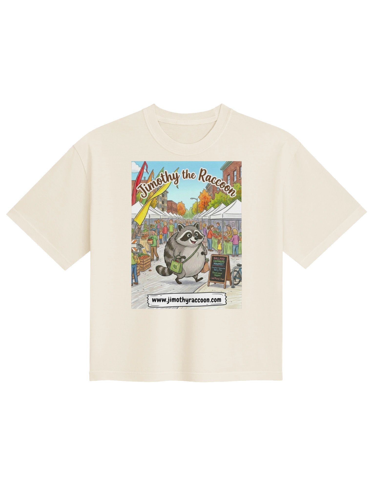 Jimothy the Raccoon Women's Heavyweight Boxy T-Shirt product image (2)