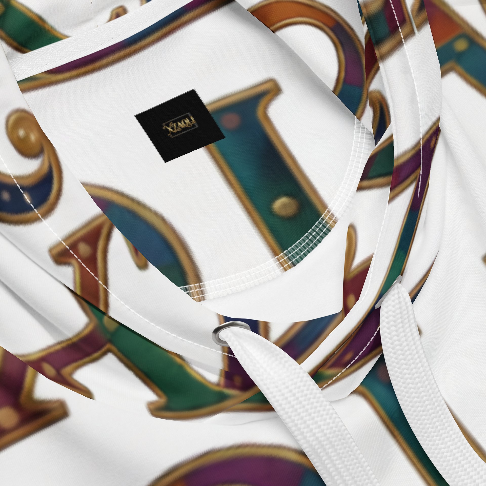 XZAQLI Ivory Monogram Hoodie product image (4)