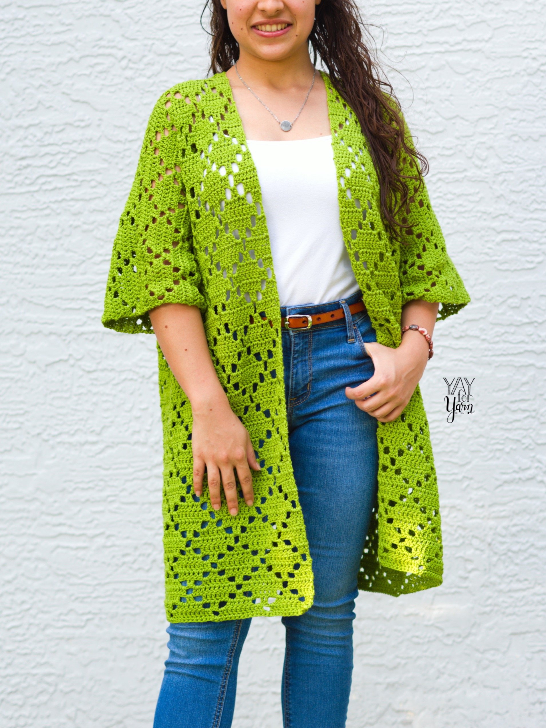 Diamond Cardigan - PDF Crochet Pattern & Video Tutorial product image (1)