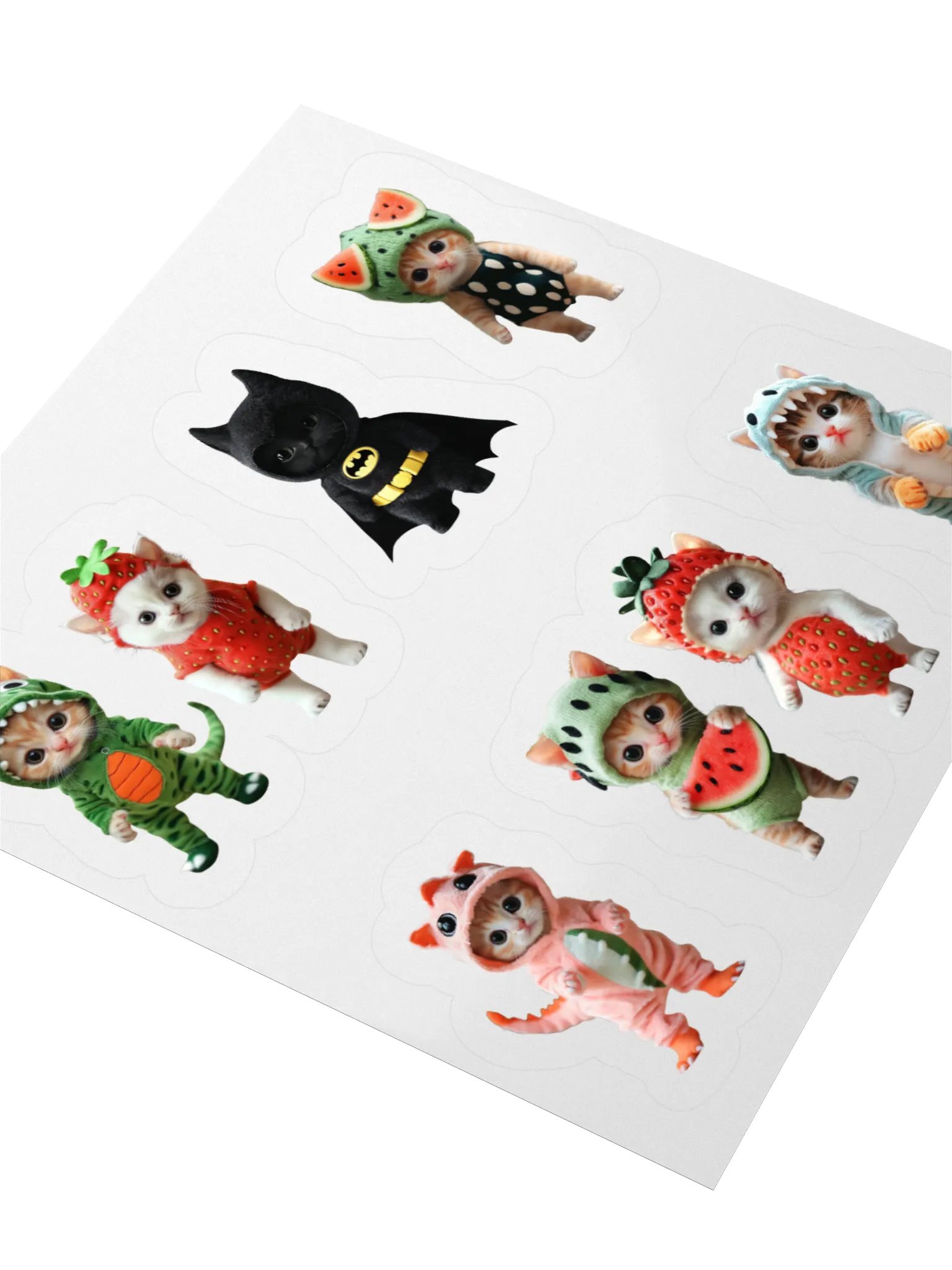 Cute Cat Kiss Cut Stickers / pet.dance.lovers / Whiskerful Costumed Kittens Sticker Pack product image (9)