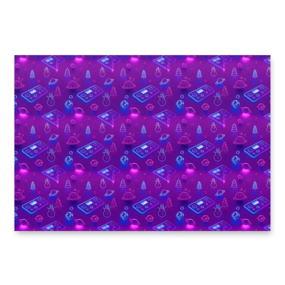Ibreon Esports Holiday Wrapping Paper - Neon Space product image (1)