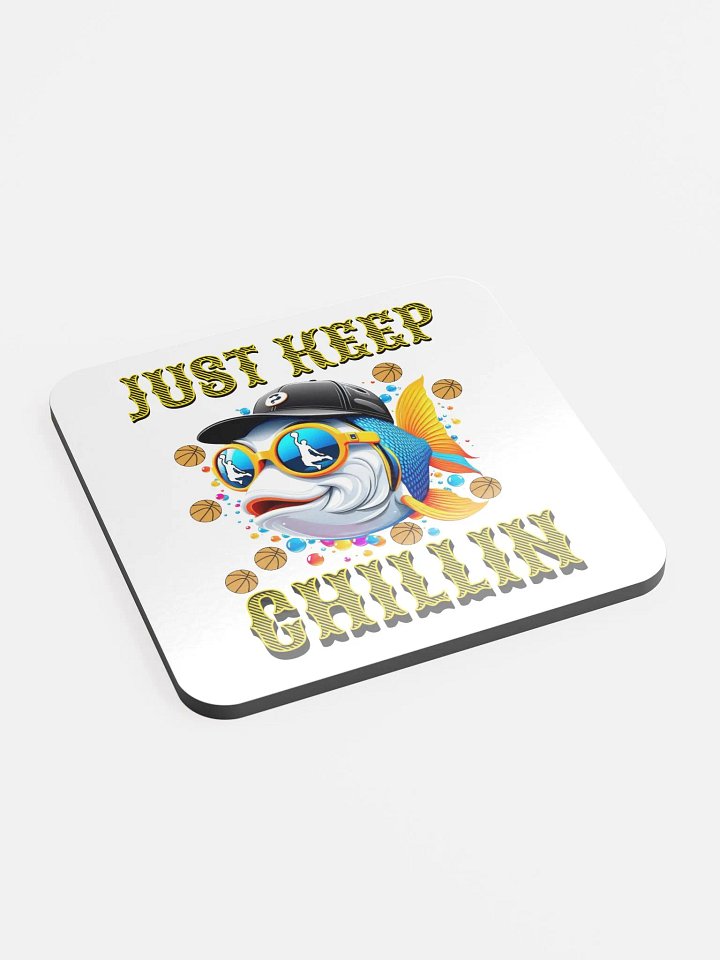 Just Keep Chillin Basketball Fish Cork Coaster product image (2)