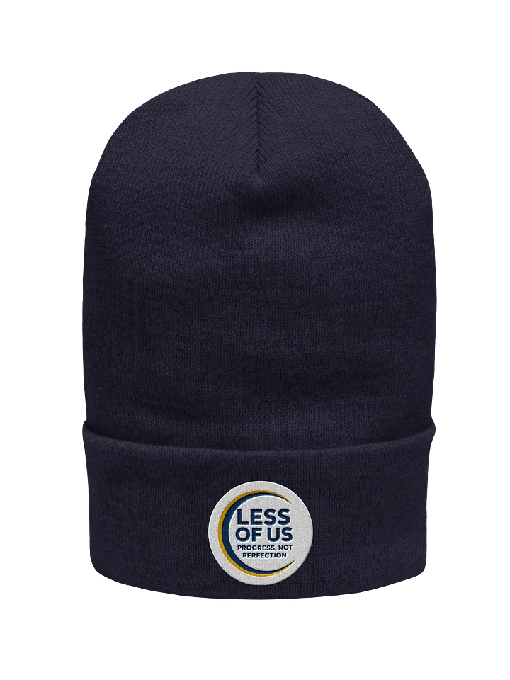 LESS OF US 'Progress, Not Perfection' Cuffed Beanie product image (1)