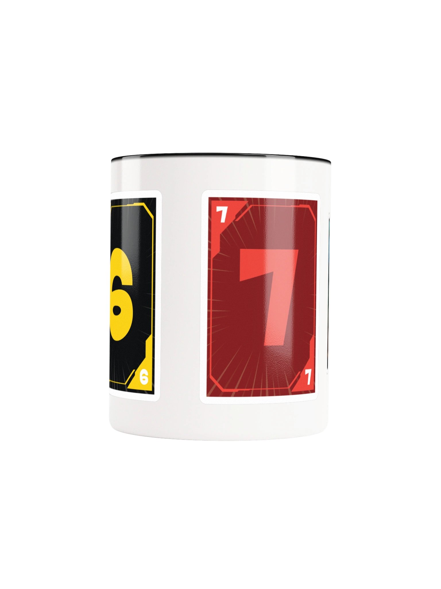 White coffee cup with black inside (11 or 15 oz) product image (5)