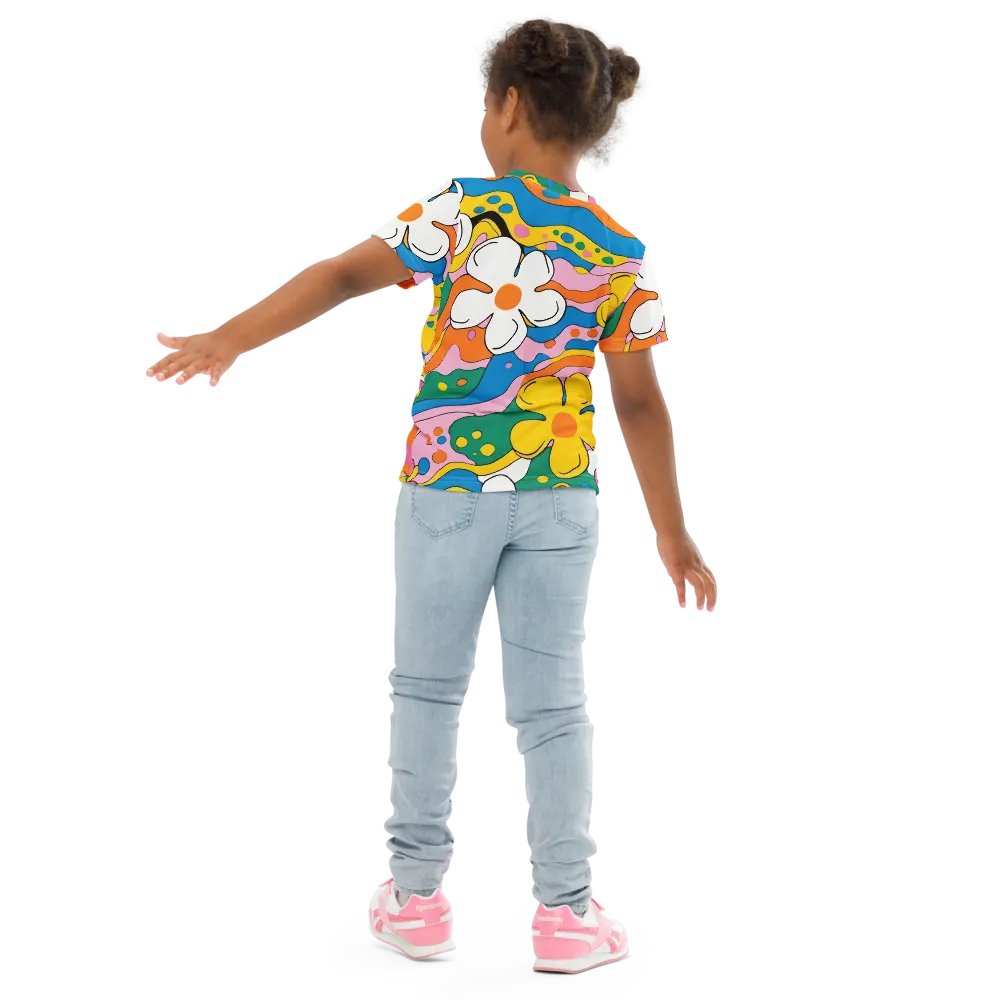 Retro Floral All-Over Print Kids T-Shirt product image (7)