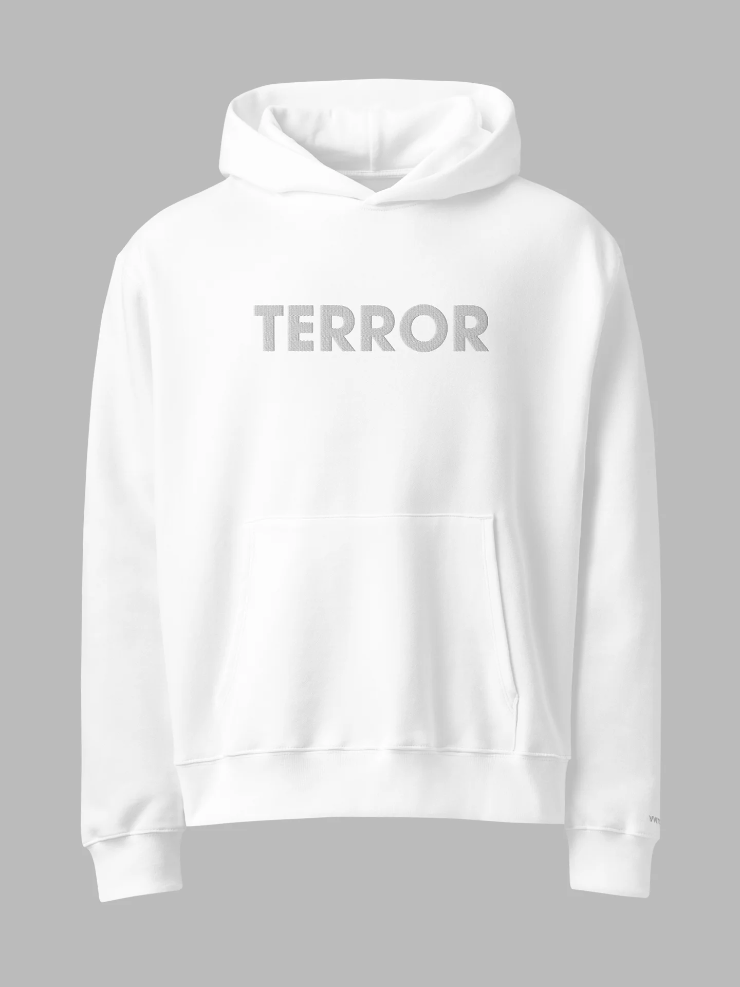 vvitchclvb - "Terror" (Whiteout) Embroidered Oversized Hoodie product image (1)