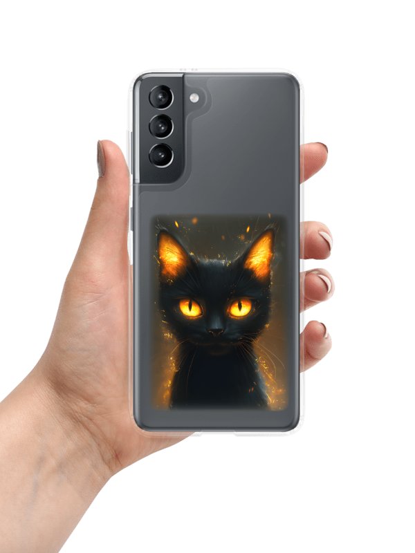 Samsung phone case with fire cat product image (38)