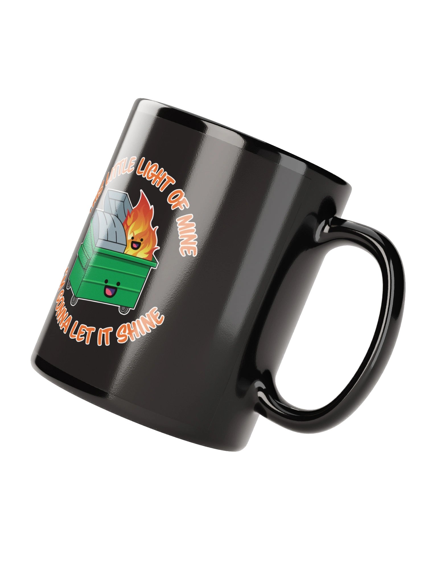 Let It Shine Glossy Black Mug product image (4)