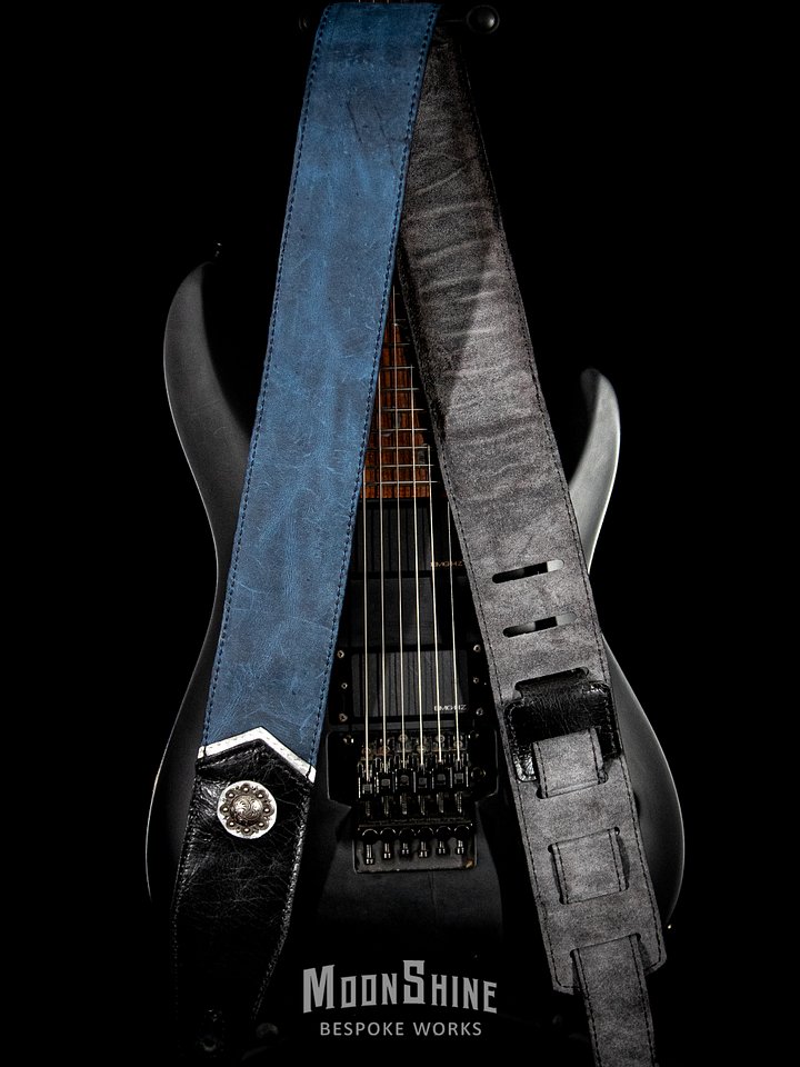 Blue Oil-Tan Chevron Padded Guitar Strap product image (1)