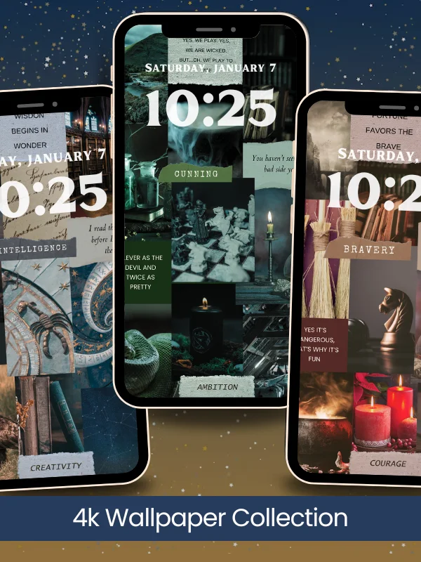 Magical Houses Aesthethic Collage Phone Wallpaper Bundle 4K Quality Bundle for Android and IOS product image (2)