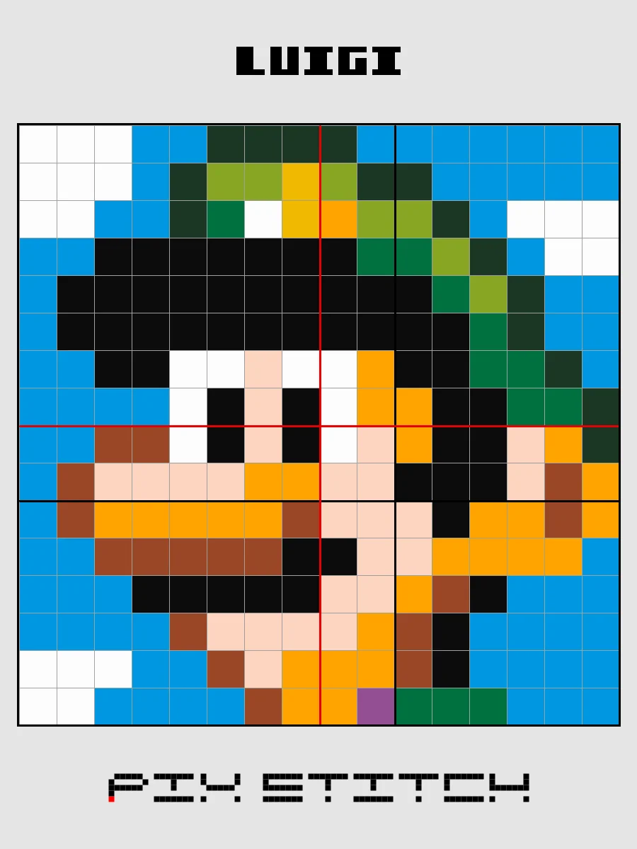 Luigi Pixel Art product image (2)