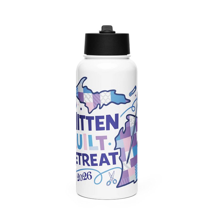 Mitten Quilt Retreat 2026 water bottle product image (1)