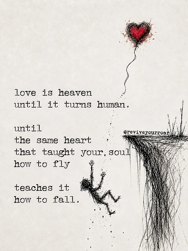 love is heaven until it turns human product image (1)