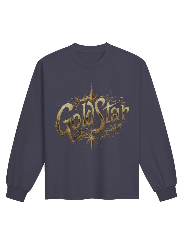 Ornate Gold Star Typography Long Sleeve Shirt product image (3)