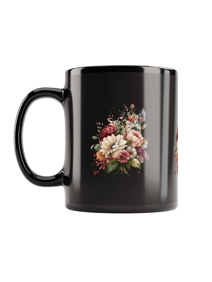 Flowers Black Glossy Mug product image (2)