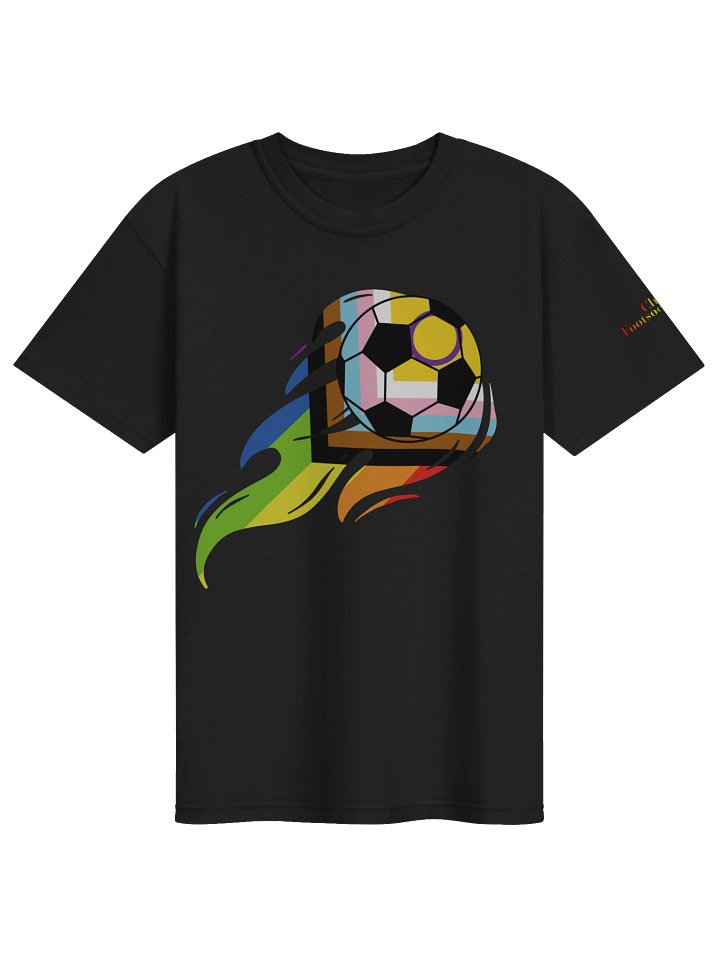 Pride Flaming Soccer Ball Comfort Tee product image (1)
