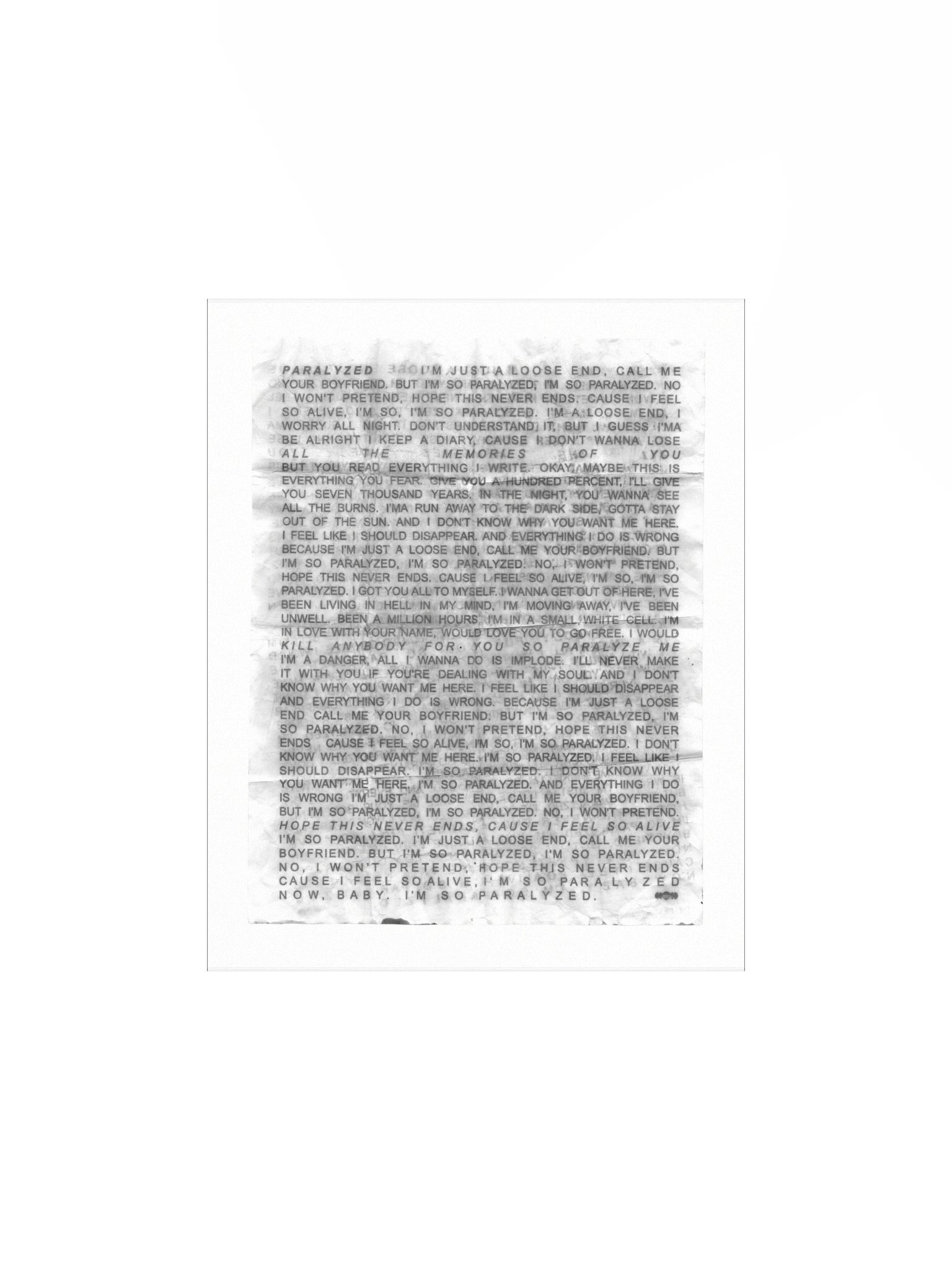 PARALYZED XEROX POSTER product image (2)