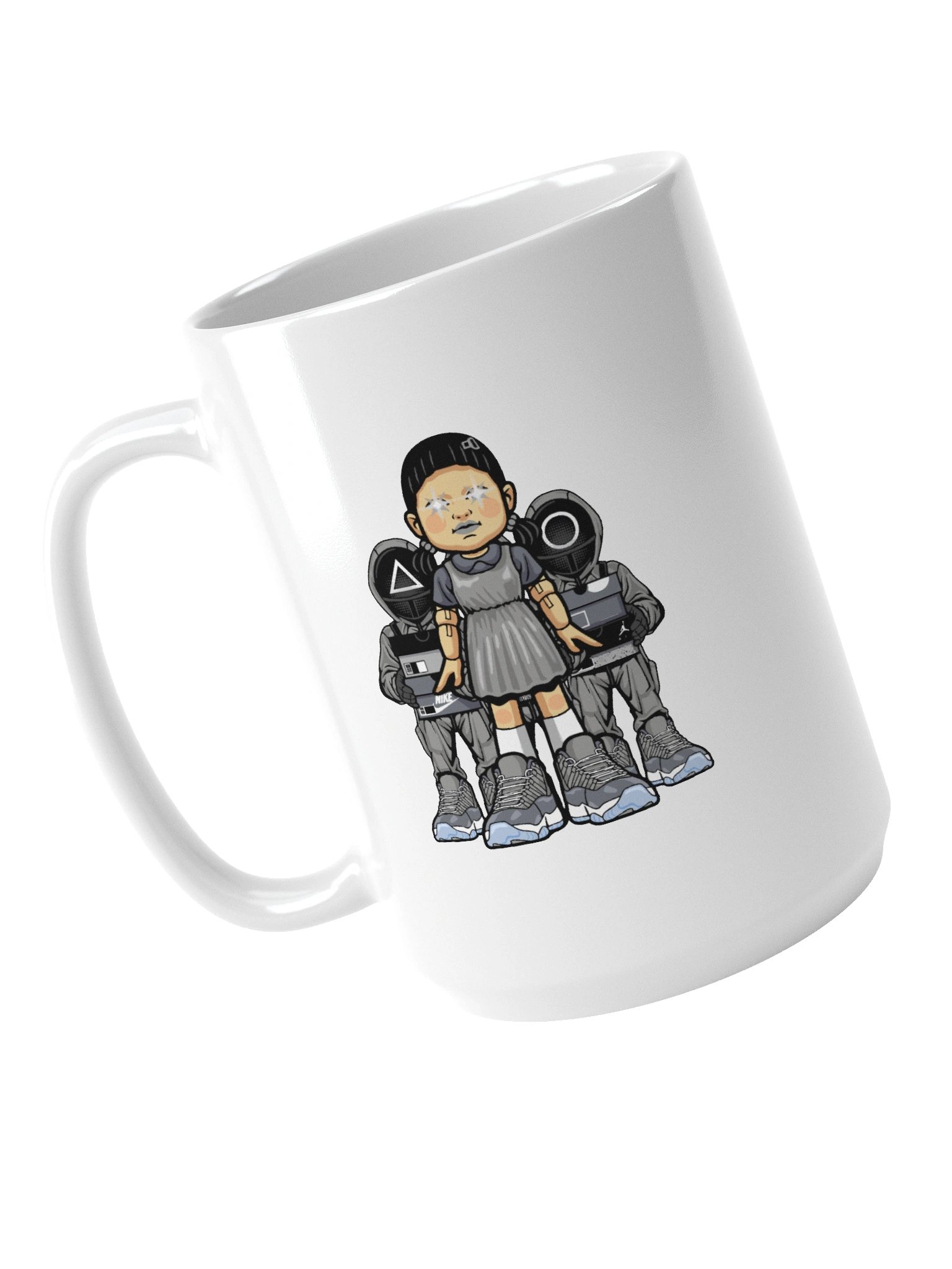 Ceramic Mug – Masked Mystery Modern Graphic Coffee Mug for Daily Use product image (4)