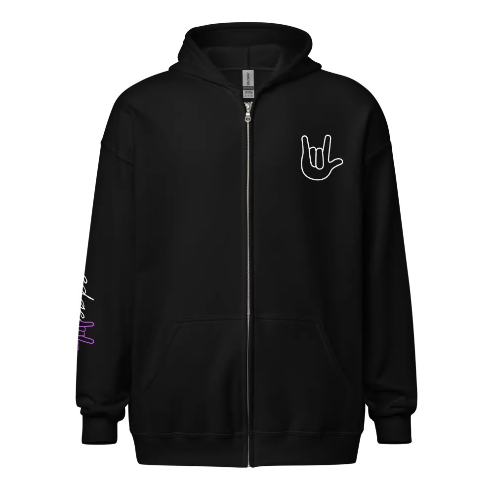 Love Breastpocket Zip-up Hoodie product image (1)