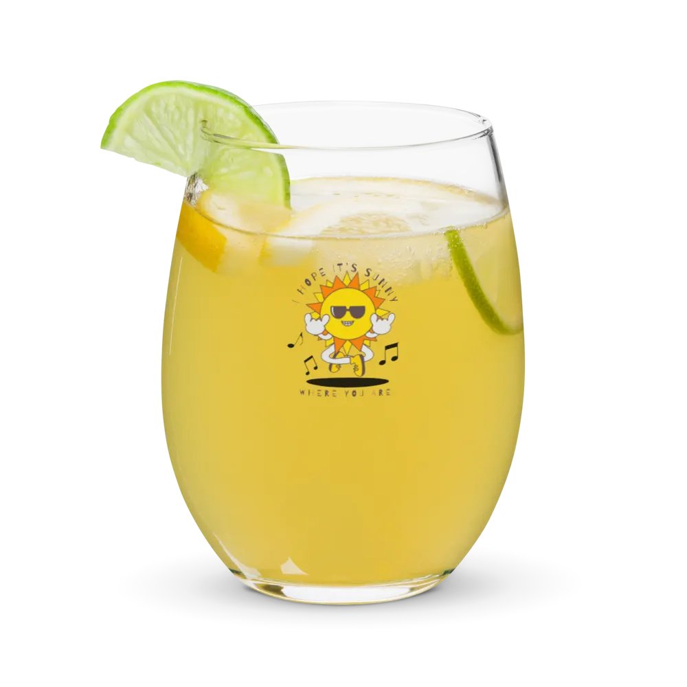 I Hope It's Sunny Wine Glass product image (9)
